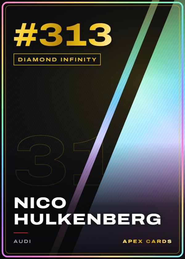 #313 Nico Hulkenberg — Diamond Infinity — F1 Turbo Attax 2026