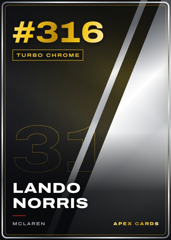 #316 Lando Norris — Turbo Chrome — F1 Turbo Attax 2026