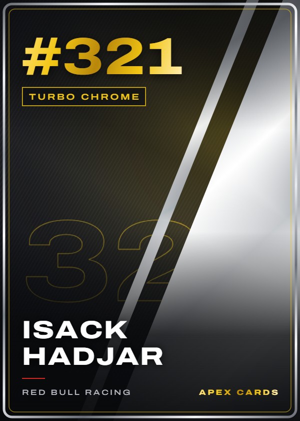 #321 Isack Hadjar — Turbo Chrome — F1 Turbo Attax 2026