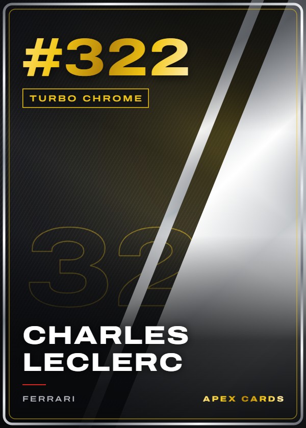 #322 Charles Leclerc — Turbo Chrome — F1 Turbo Attax 2026