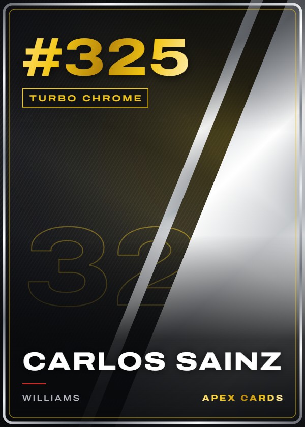 #325 Carlos Sainz — Turbo Chrome — F1 Turbo Attax 2026