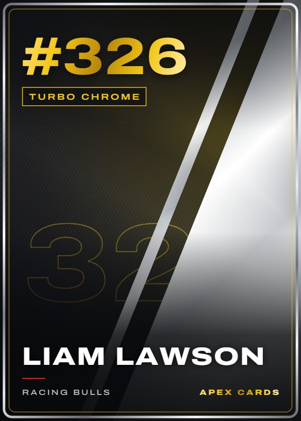 #326 Liam Lawson — Turbo Chrome — F1 Turbo Attax 2026