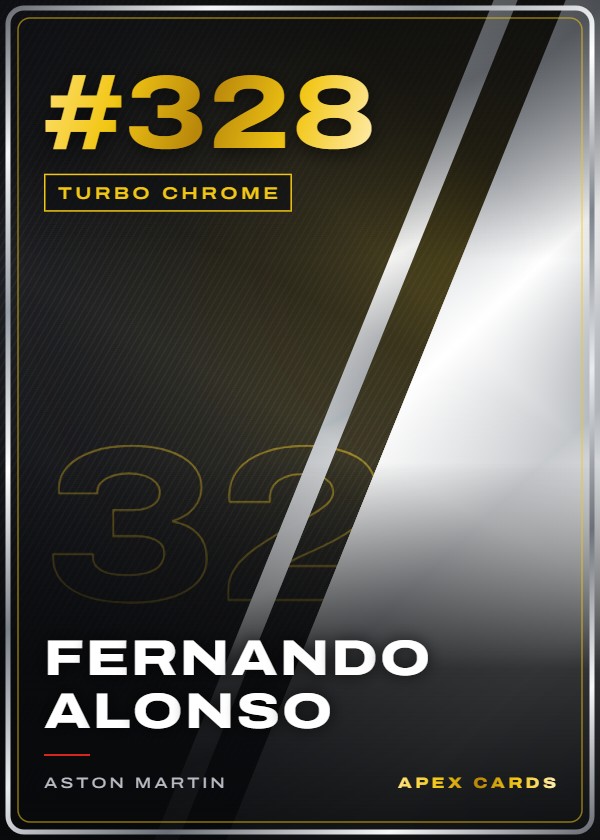 #328 Fernando Alonso — Turbo Chrome — F1 Turbo Attax 2026