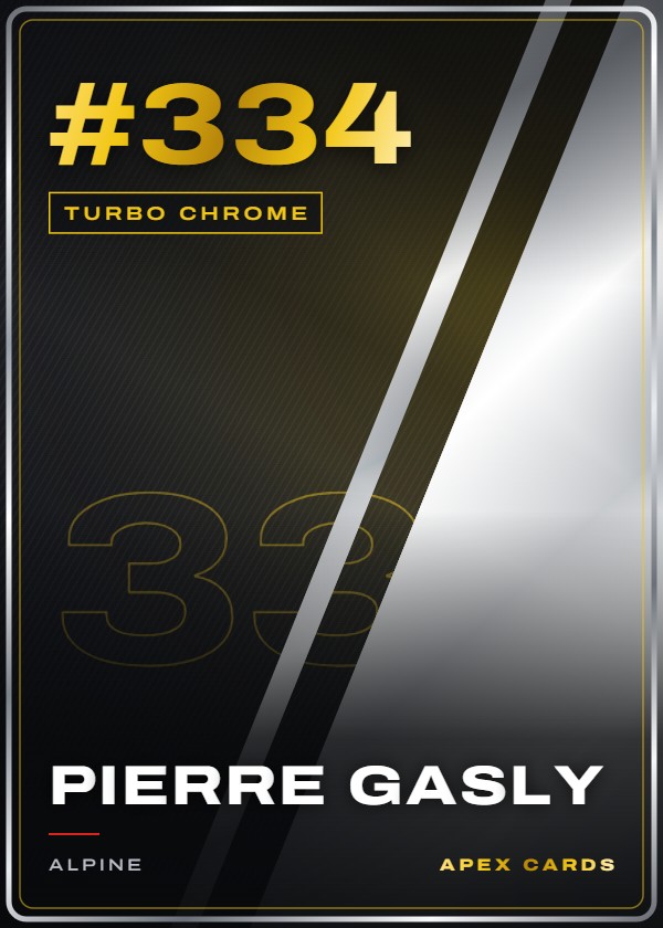 #334 Pierre Gasly — Turbo Chrome — F1 Turbo Attax 2026