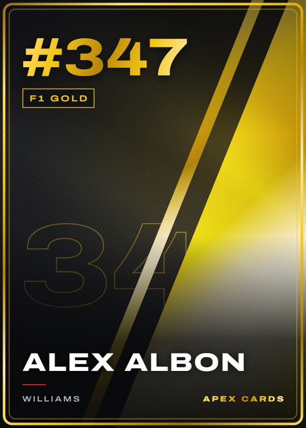 #347 Alex Albon — F1 Gold — F1 Turbo Attax 2026