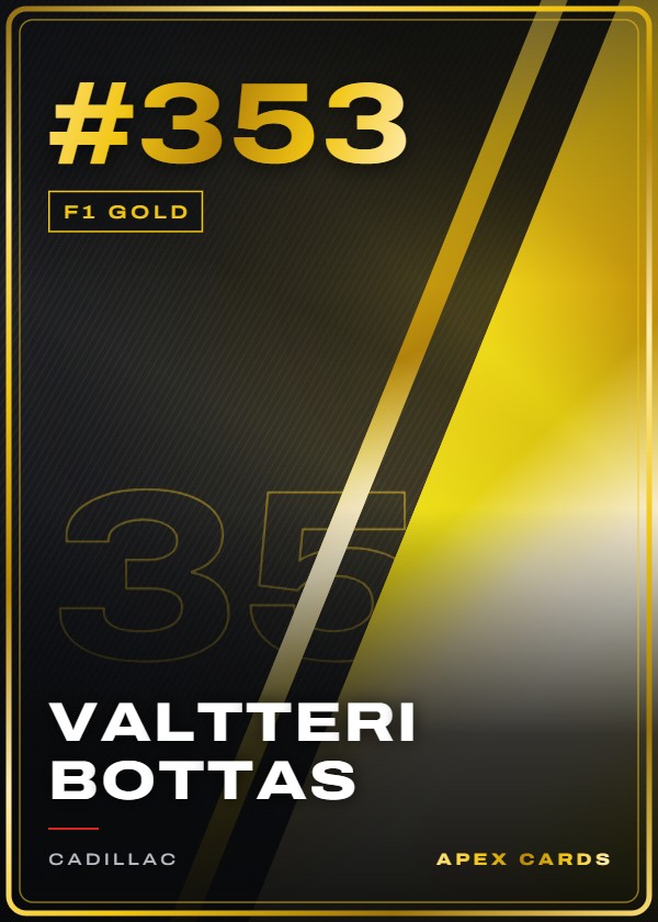 #353 Valtteri Bottas — F1 Gold — F1 Turbo Attax 2026