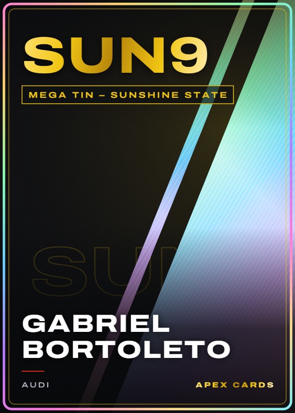 SUN9 Gabriel Bortoleto — Mega Tin – Sunshine State — F1 Turbo Attax 2026