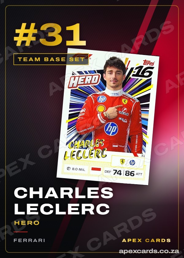 #31 Charles Leclerc (Hero) — Team Base Set — F1 Turbo Attax 2026