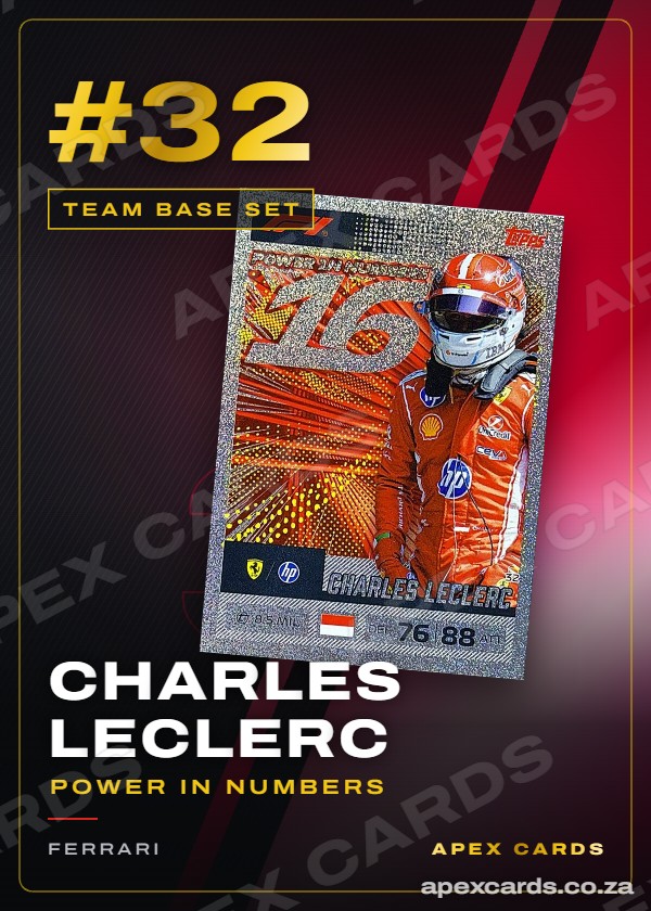 #32 Charles Leclerc (Power in Numbers) — Ferrari – Apex Cards