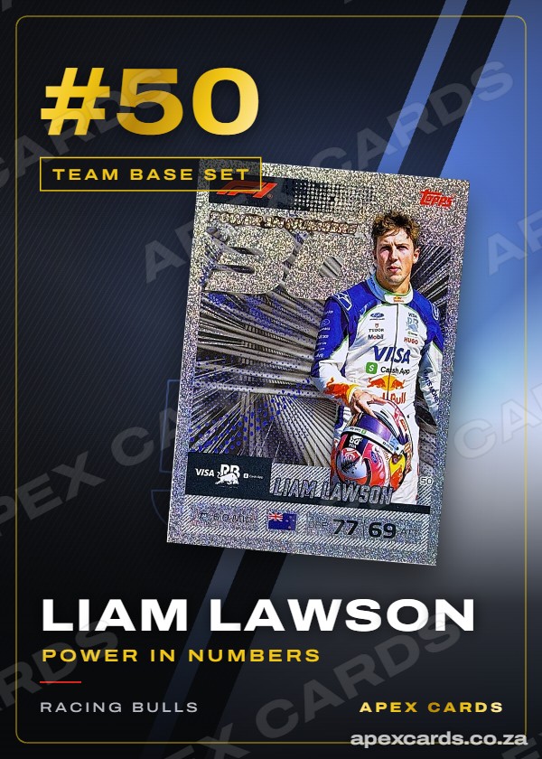 #50 Liam Lawson (Power in Numbers) — Racing Bulls – Apex Cards