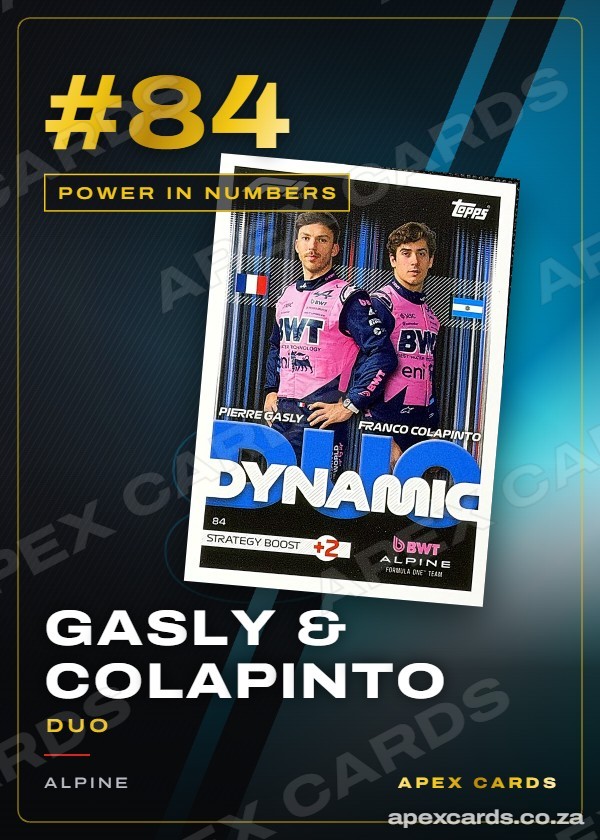 #84 Gasly & Colapinto (Duo) — Power in Numbers — F1 Turbo Attax 2026