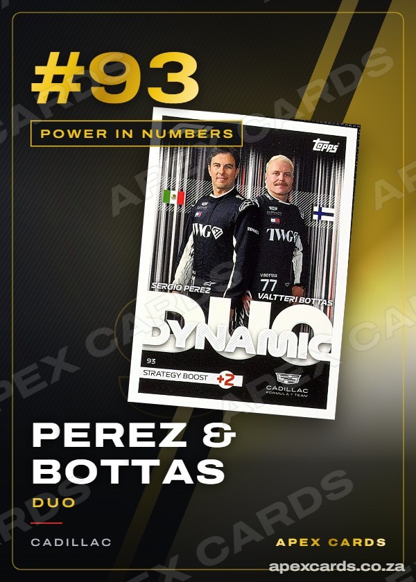 #93 Perez & Bottas (Duo) — Power in Numbers — F1 Turbo Attax 2026