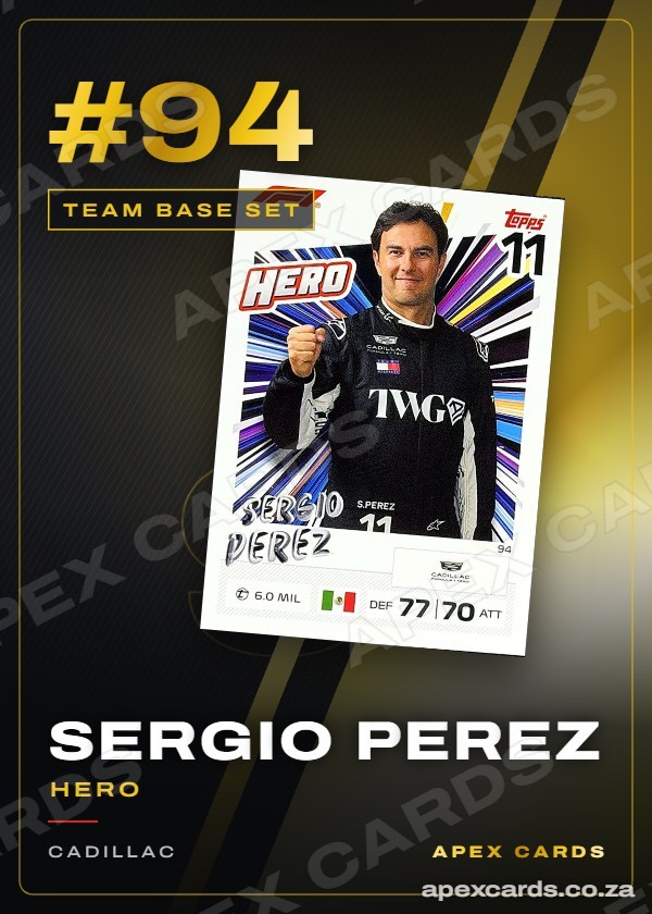 #94 Sergio Perez (Hero) — Team Base Set — F1 Turbo Attax 2026