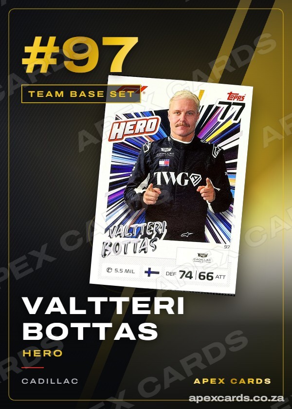 #97 Valtteri Bottas (Hero) — Team Base Set — F1 Turbo Attax 2026