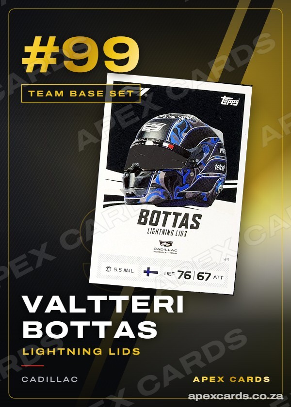 #99 Valtteri Bottas (Lightning Lids) — Team Base Set — F1 Turbo Attax 2026