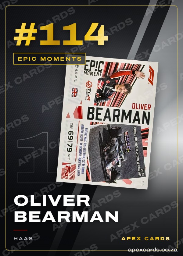 #114 Oliver Bearman – Epic Moments (Turbo Attax 2026)