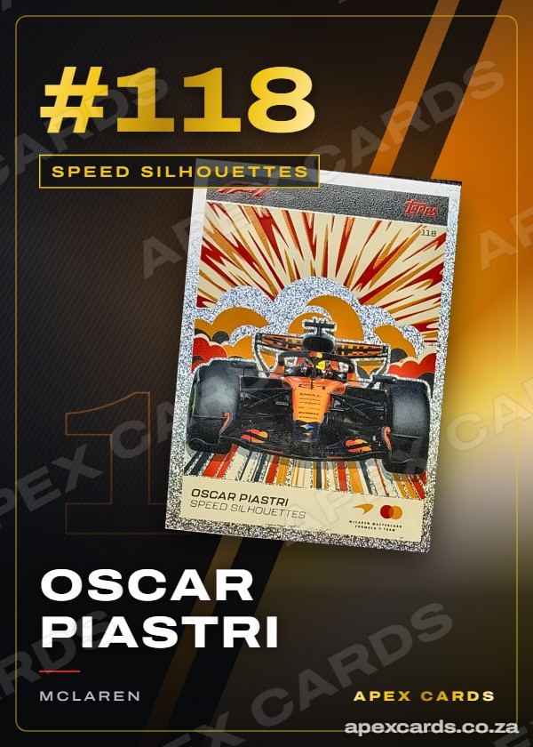 #118 Oscar Piastri — Speed Silhouettes – Apex Cards