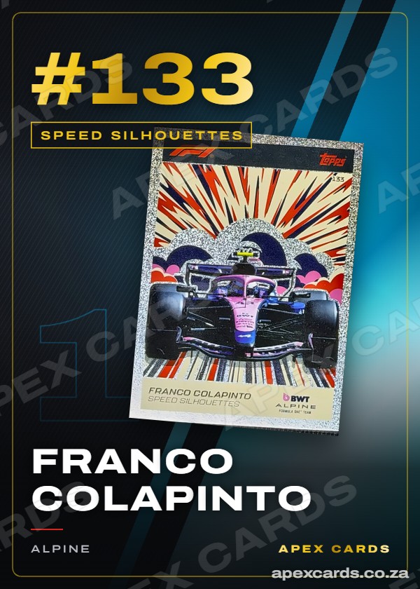 #133 Franco Colapinto — Speed Silhouettes – Apex Cards