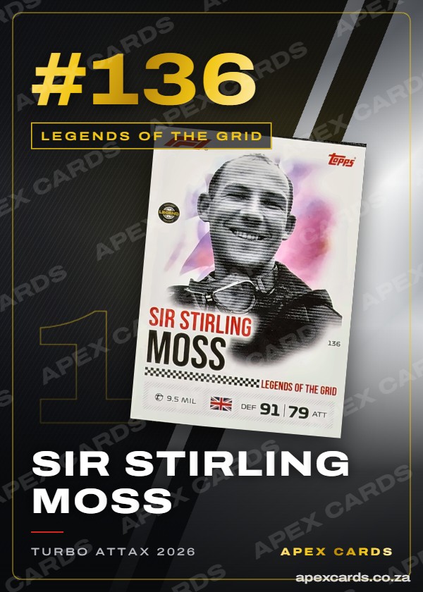 #136 Sir Stirling Moss – Legends of the Grid (Turbo Attax 2026)