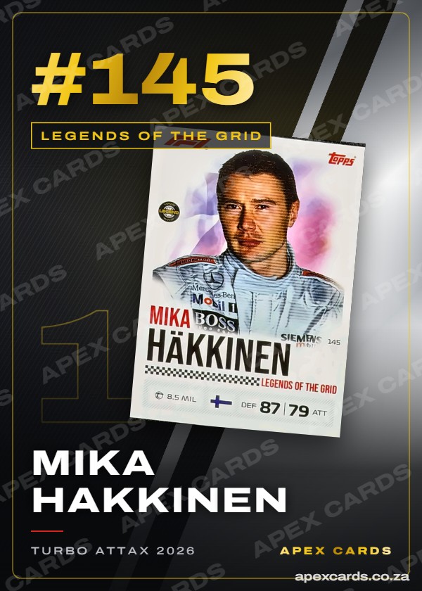 #145 Mika Hakkinen – Legends of the Grid (Turbo Attax 2026)