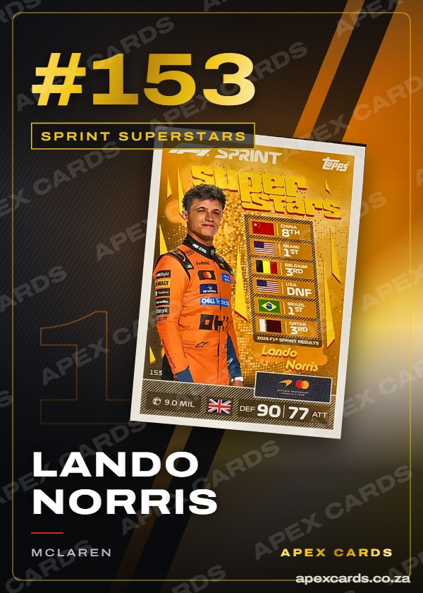 #153 Lando Norris – Sprint Superstars (Turbo Attax 2026)
