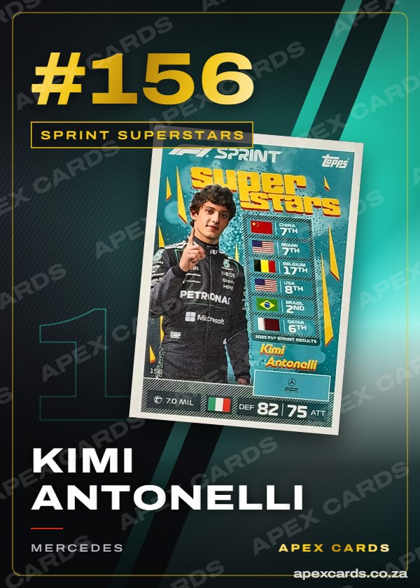 #156 Kimi Antonelli – Sprint Superstars (Turbo Attax 2026)
