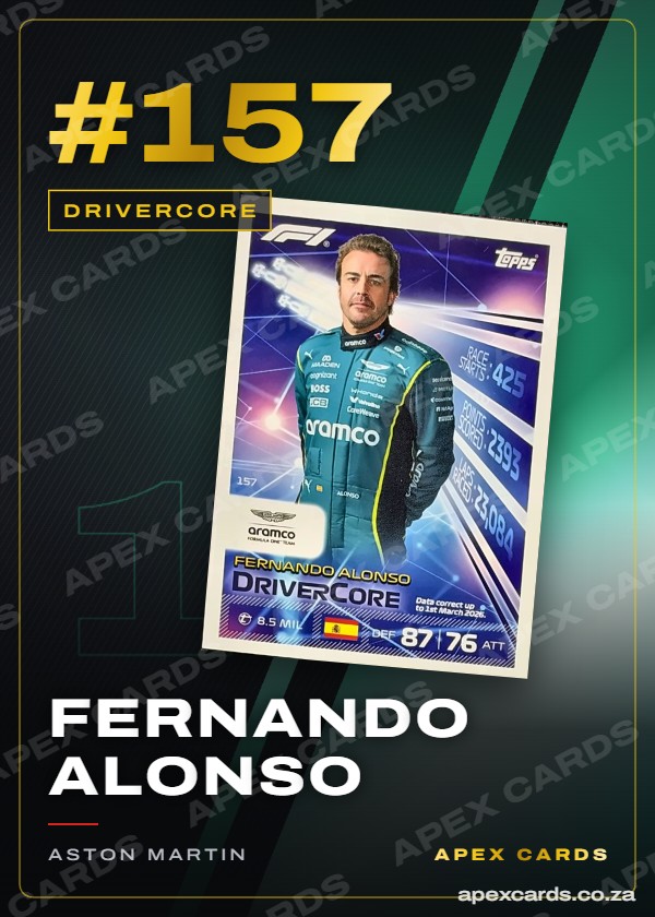 #157 Fernando Alonso – DriverCore (Turbo Attax 2026)