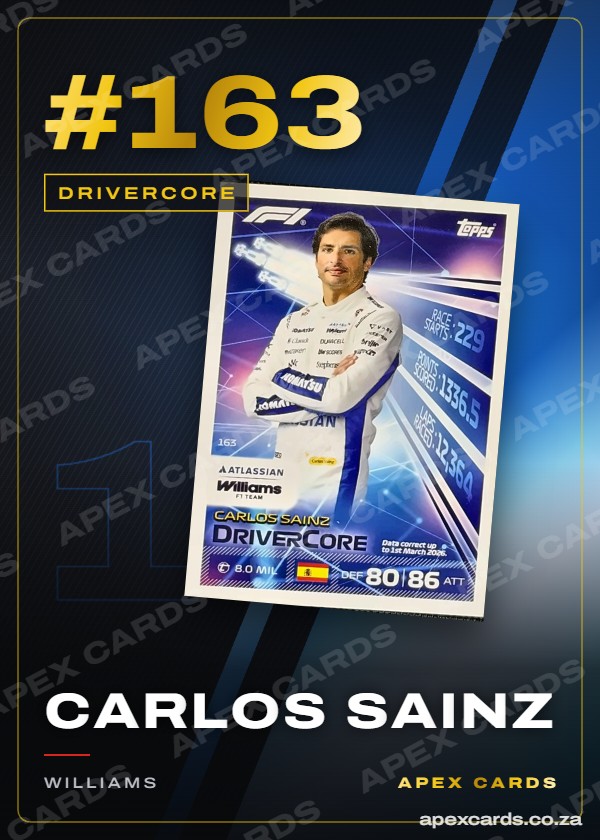 #163 Carlos Sainz – DriverCore (Turbo Attax 2026)