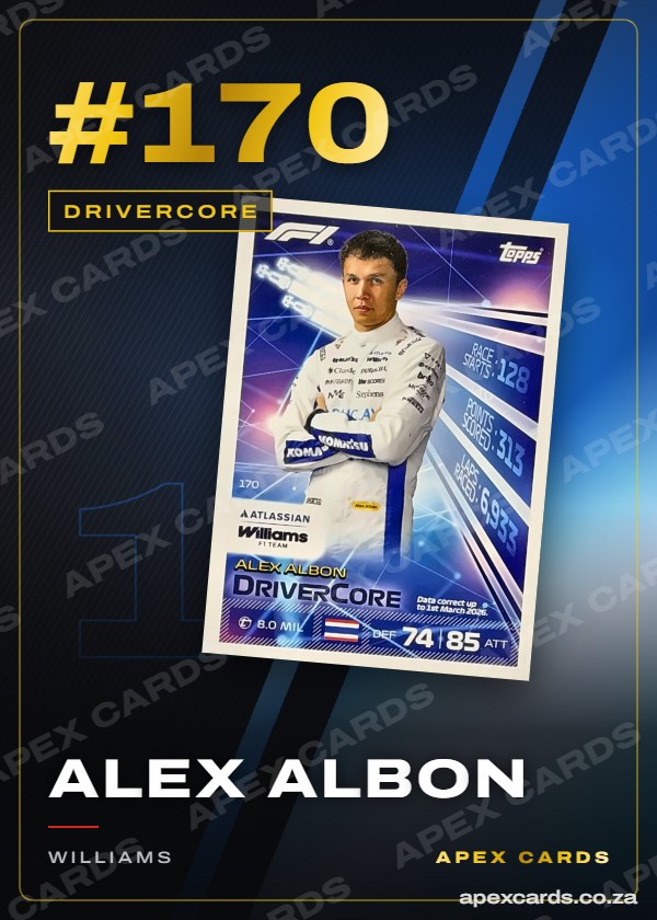 #170 Alex Albon – DriverCore (Turbo Attax 2026)