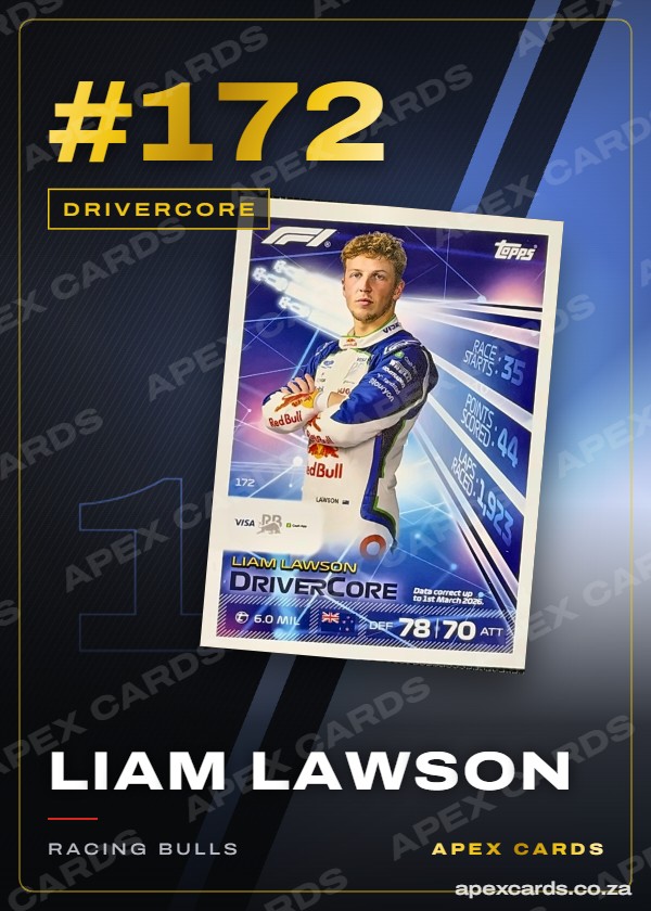 #172 Liam Lawson – DriverCore (Turbo Attax 2026)