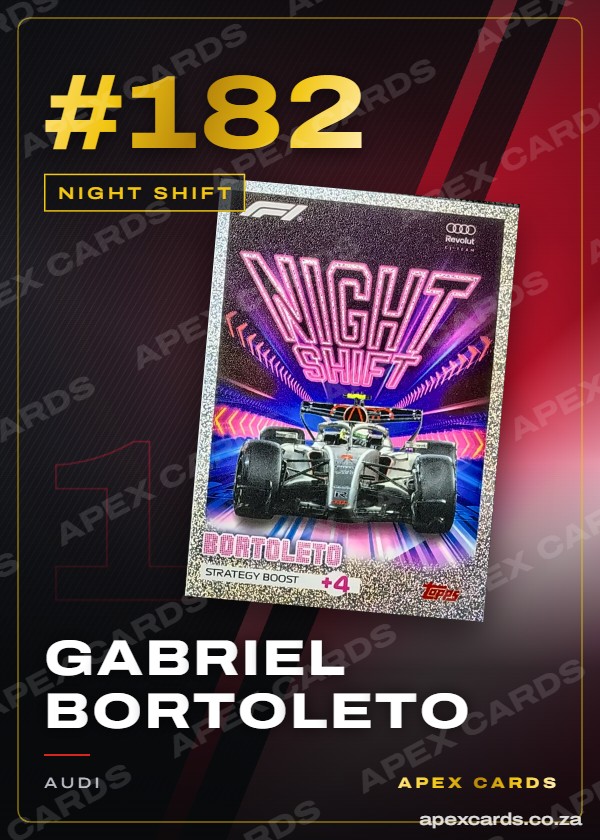 #182 Gabriel Bortoleto – Night Shift (Turbo Attax 2026)