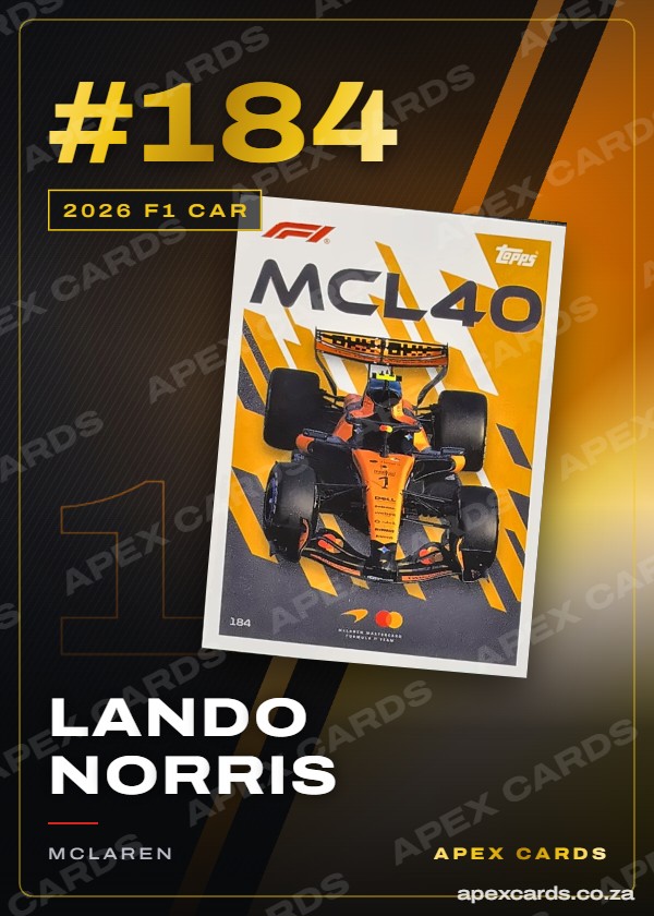 #184 Lando Norris – 2026 F1 Car (Turbo Attax 2026)