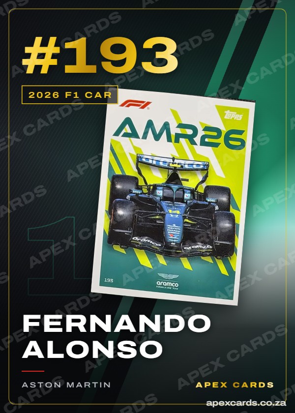 #193 Fernando Alonso – 2026 F1 Car (Turbo Attax 2026)
