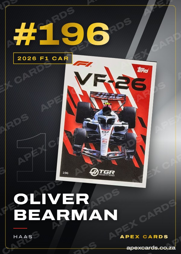 #196 Oliver Bearman – 2026 F1 Car (Turbo Attax 2026)