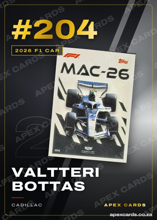 #204 Valtteri Bottas – 2026 F1 Car (Turbo Attax 2026)