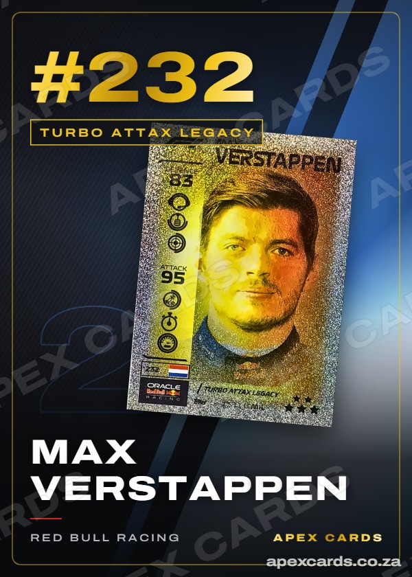 #232 Max Verstappen — Turbo Attax Legacy – Apex Cards
