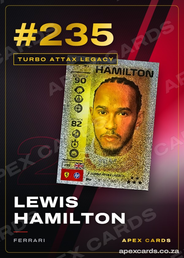#235 Lewis Hamilton — Turbo Attax Legacy – Apex Cards