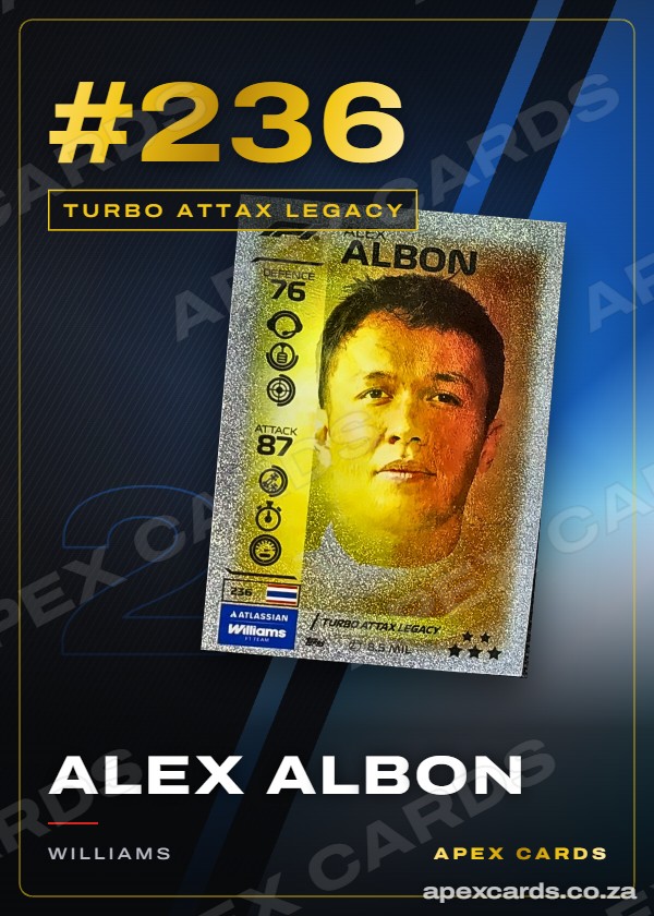 #236 Alex Albon — Turbo Attax Legacy – Apex Cards