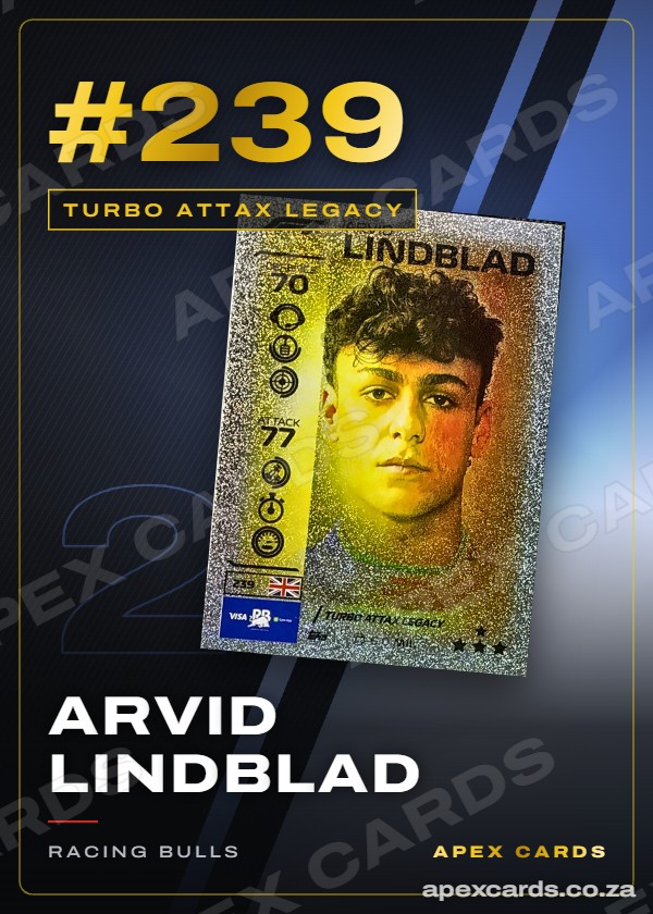 #239 Arvid Lindblad — Turbo Attax Legacy – Apex Cards