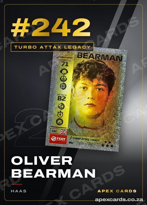 #242 Oliver Bearman — Turbo Attax Legacy – Apex Cards