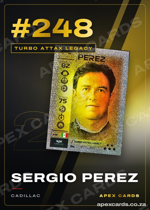 #248 Sergio Perez — Turbo Attax Legacy – Apex Cards
