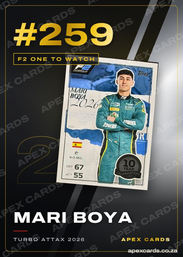 #259 Mari Boya – F2 One to Watch (Turbo Attax 2026)