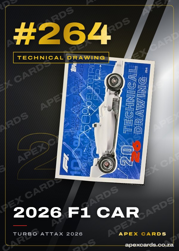 #264 2026 F1 Car – Technical Drawing (Turbo Attax 2026)