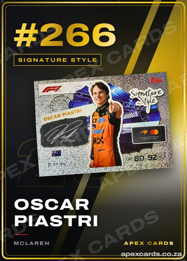 #266 Oscar Piastri — Signature Style – Apex Cards