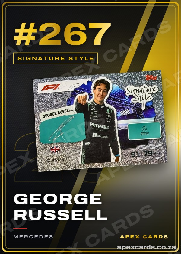 #267 George Russell — Signature Style – Apex Cards