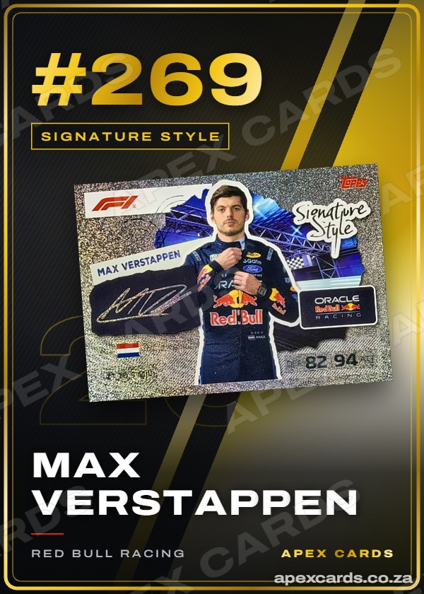 #269 Max Verstappen — Signature Style – Apex Cards