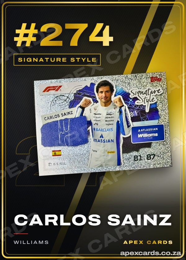 #274 Carlos Sainz — Signature Style – Apex Cards