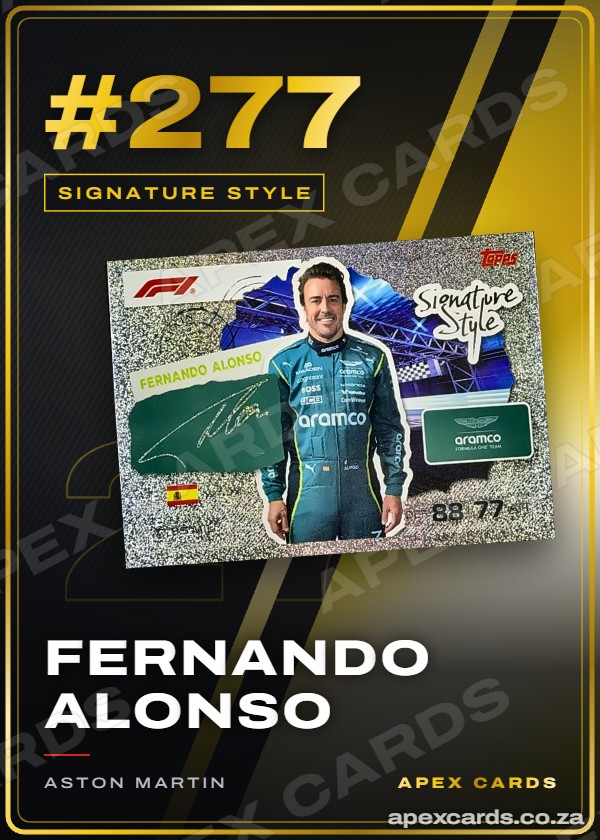 #277 Fernando Alonso — Signature Style – Apex Cards