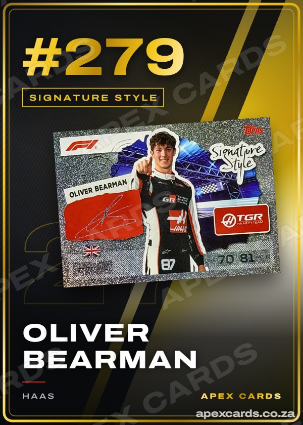 #279 Oliver Bearman — Signature Style – Apex Cards