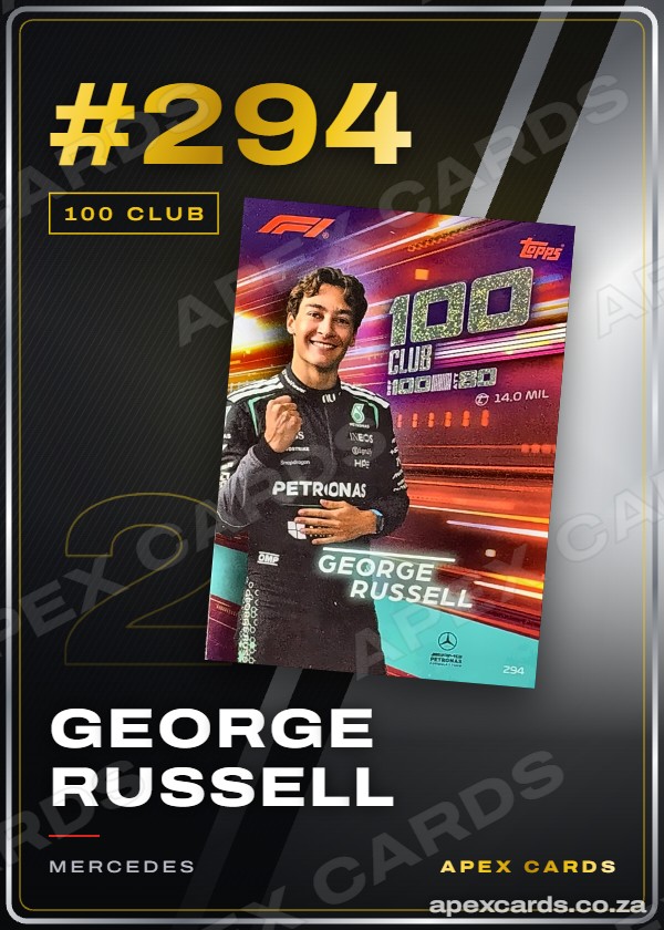 #294 George Russell — 100 Club – Apex Cards